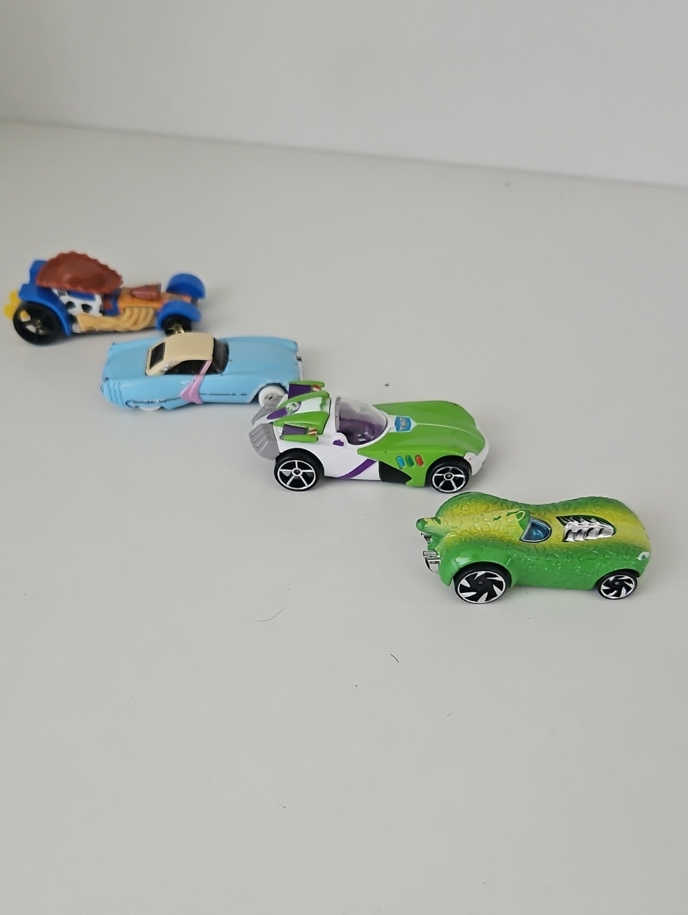 Hot Wheels Toy Story Set Of 4 Cars Rex, Woody, Buzz, Bo Peep 2018